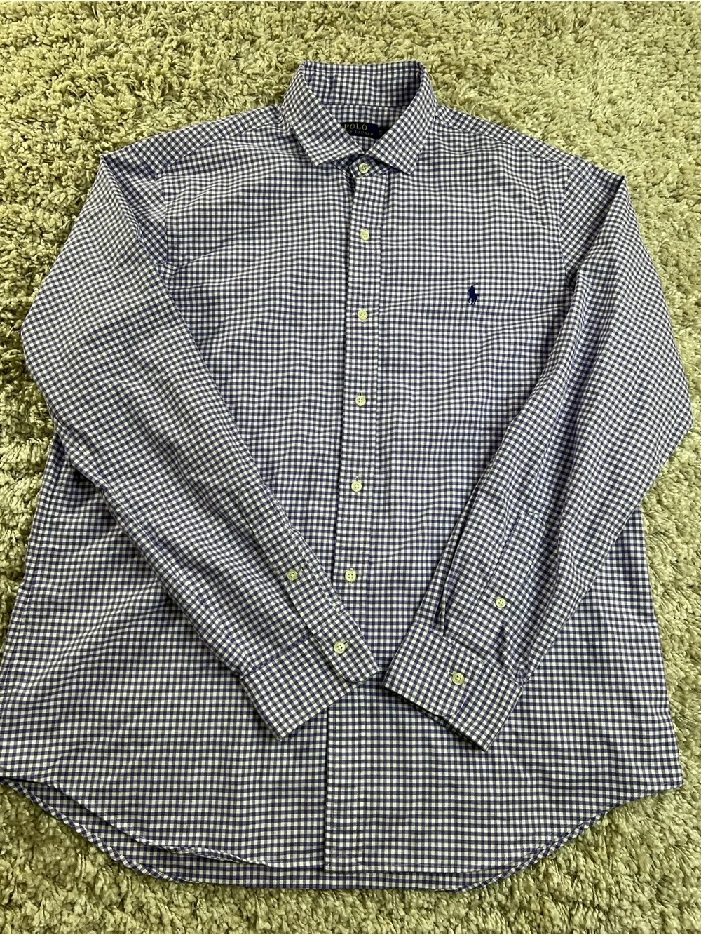 Polo by Ralph Lauren lavender and White Gingham Button-Down Shirt